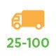 25 - 100 Vehicles